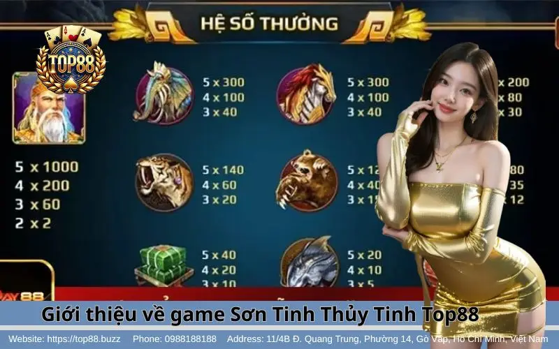 Tổng quan về tựa game Sơn Tinh Thủy Tinh Slots Top88