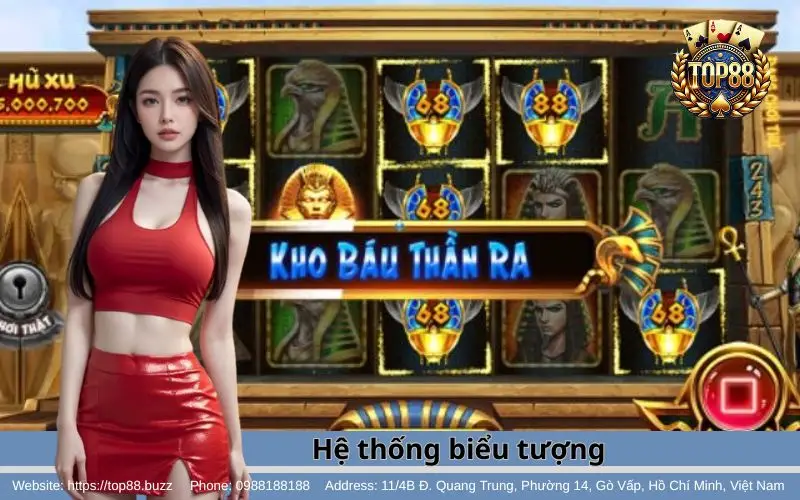 Hệ thống biểu tượng & bảng trả thưởng trong game Bí Mật Cleopatra Slots Top88