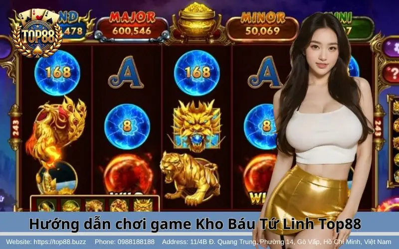Hướng dẫn tham gia chơi game Kho Báu Tứ Linh Slots Top88